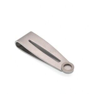Rhodium Plated Stainless Steel Modern Split-Bar 25mm x 52mm Money Clip